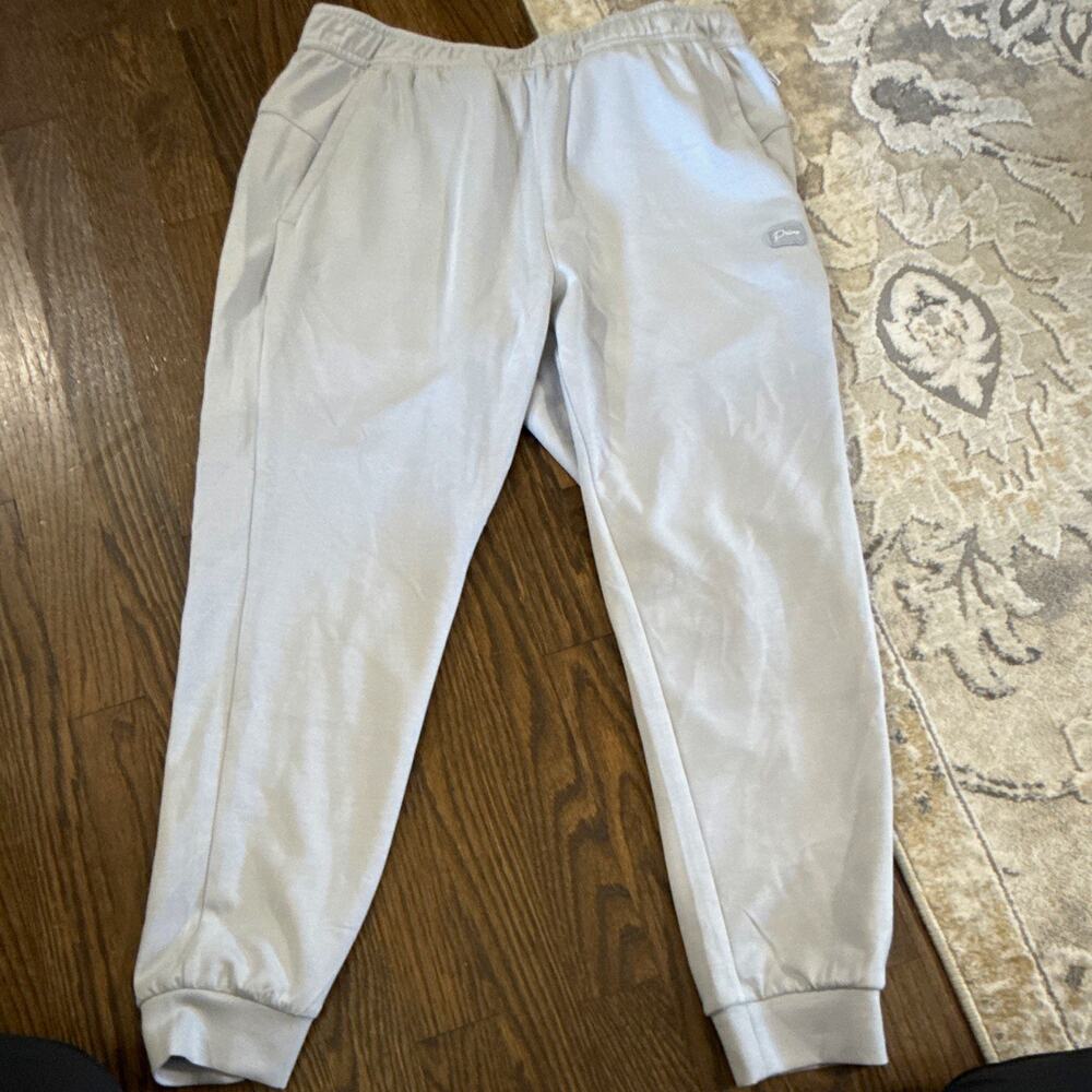 Primo Golf Men’s Gray Jogger Pants Elastic Waist Tapered Leg Size M Short
